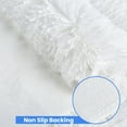 thumbnail image 2 of Cheer Collection Faux Fur Bolster Pillow, Purple, 2 of 5