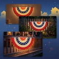 thumbnail image 5 of HCBY Light Up Patriotic Flag Bunting, LED 4th of July Outdoor Decor, Porch Fence Holiday Events Decoration, 5 of 8