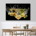 thumbnail image 2 of Wall26 Canvas Print Wall Art Lemon & Kiwi Fruit Splashing Print Kitchen & Cooking Food Photography Art Wall Decor Modern Art Realism Decorative Unframed for Restaurant, Living Room - 16"x24", 2 of 5