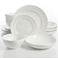 thumbnail image 5 of Gibson Elite Gracious Dining 16pc Bone China Double Bowl Dinnerware Set in White, 5 of 8