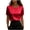 Red, variant on DAFPZW Womens Elegant Pearls Shirts Beaded Crew Neck Short Sleeve Blouse Solid Loose Fit Satin Slik Tops Summer Outfits