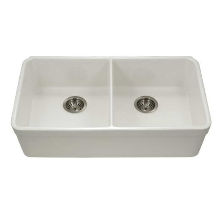kitchen undermount sink double fireclay biscuit bowl houzer ptu platus apron basin sinks bq split farmhouse chelsea homedepot wh divide