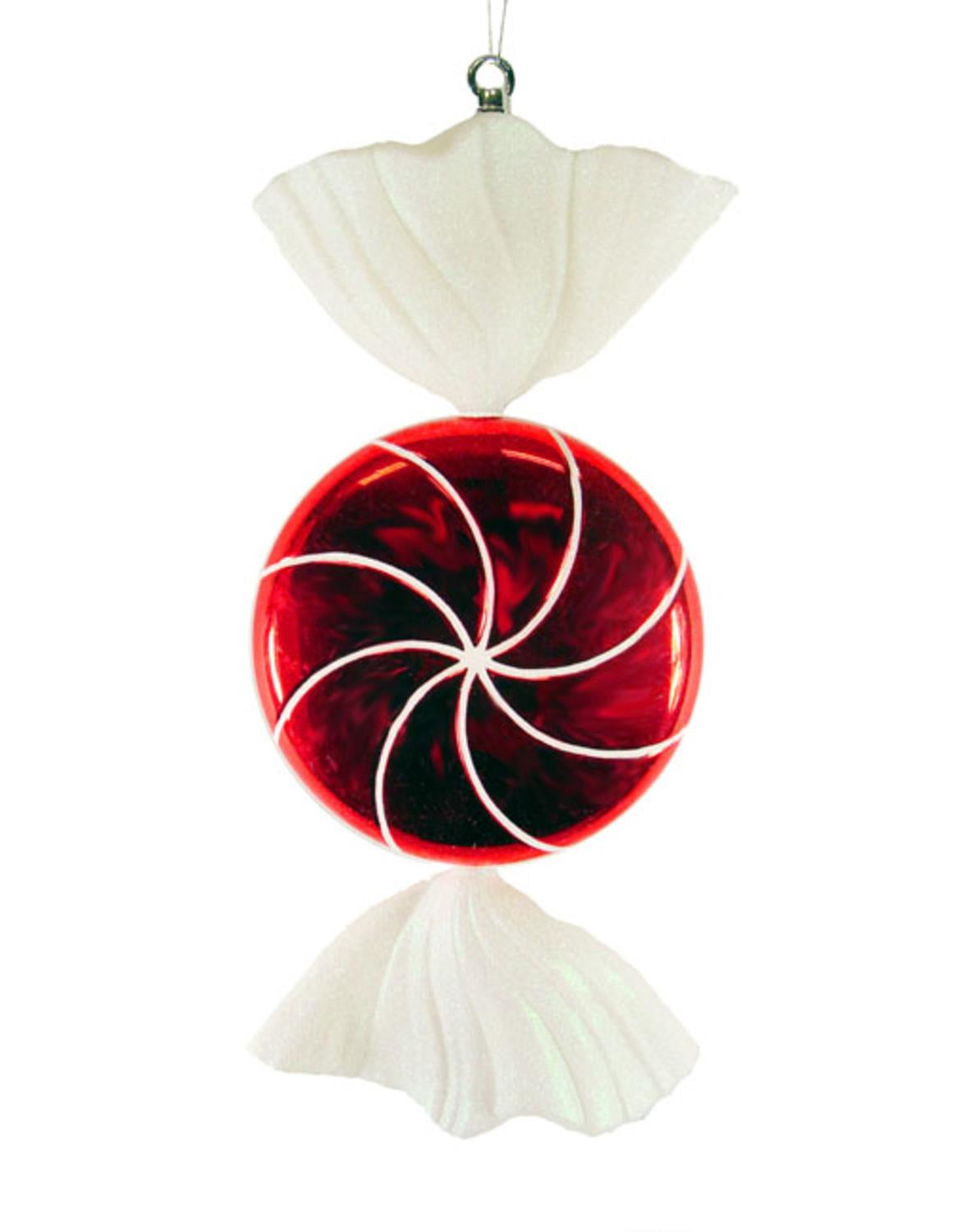 Large Candy Fantasy Wrapped Peppermint Candy Christmas Ornament