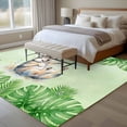 thumbnail image 5 of Area Rug 60×96in, Cartoon Animal Little Wolves Floor Carpet Living Room Rug, Tropical Plants Leaves Non-Slip Welcome Mat Indoor Rugs for Bedroom Dining Room, 5 of 9