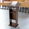 thumbnail image 5 of Miumaeov Free Standing Wooden Podium Stand for Conference Rooms Schools Classrooms Meeting Halls 26 * 15.7 * 47.7in, 5 of 15