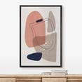 thumbnail image 2 of IDEA4WALL Framed Canvas Wall Art Pastel Pink & Gray Watercolor Polygon Abstract Digital Art Nordic Multicolor Boho Print Minimal Contemporary for Living Room, Bedroom, Office - Black 24"x36", 2 of 5