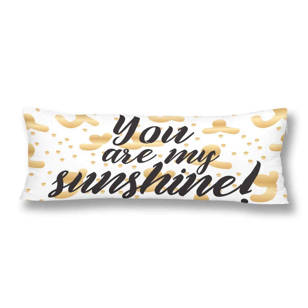 Gckg You Are My Sunshine Quote Body Pillow Covers Pillowcase 20x60