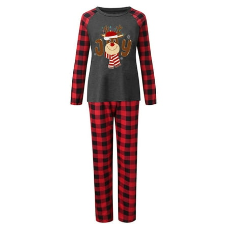 

NECHOLOGY Matching Holiday Pajamas for Family Plaid Women s Family Matching Christmas Snowman Pajamas for Family And Dog Suit Red XX-Large
