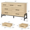 thumbnail image 2 of Senfot 7 Dresser for Bedroom, Freestanding 52" Wide Drawer Dresser with Storage, Wooden Closet Storage Chest for Living Room, Bedroom, Entryway, Natural Oak, 2 of 7
