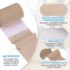 thumbnail image 3 of Cinta de Kinesiología Uxcell, Cinta Deportiva Adhesiva de Algodón para Soporte Muscular Impermeable y Elástica para Rodilla, Tobillo, Muñeca, Color de Piel Claro, 3 of 7