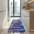 thumbnail image 4 of Blue Pioneer Flower and Paisley Pattern Kitchen Rug Mat,Kitchen Runner Rugs Non Skid Washable,Decorative Kitchen Floor Mats for Kitchen,Sink,Laundry,17"x47.2", 4 of 7