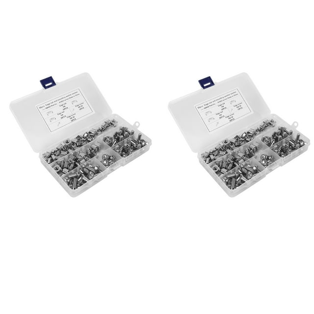 100 Sets M6 Square Hole Hardware Cage Nuts&Mounting Screws Washers for Server Rack and Cabinet(M6 x 20mm)
