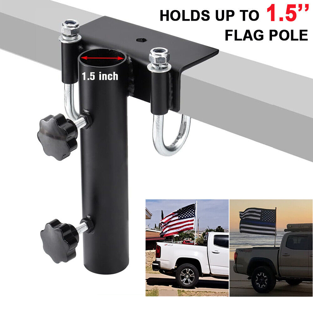 Hitch Flag Pole Holder Flagpole Hitch Mount Universal Fit for Trailer Truck Jeep RV Pickup