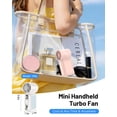 thumbnail image 7 of W & O Handheld Semiconductor Cooling Fan, Rechargeable Portable Mini Fan with Cooling Plate, USB-C Personal Fan for Travel & Outdoor Use-Pink, 7 of 7