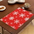 thumbnail image 5 of Wadada Christmas Placemats Table Placemats Plastic Seasonal Table Mats Decoration Washable Red Winter Xmas Holiday Placemats Decoration for Kids Home Kitchen Dining Room Housewarming Gifts, 5 of 6