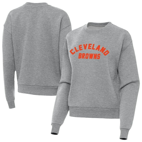 Women's Antigua  Heather Gray Cleveland Browns Victory Sweatshirt