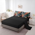 thumbnail image 5 of Manfei Kawaii Daisy Blossom 7-Piece Twin Bedding Sets,Countryside Floral Bedding Comforter Set,Green Orange Sheet Sets For Girls Teens,Microfiber Bedroom Decor Reversible, 5 of 8