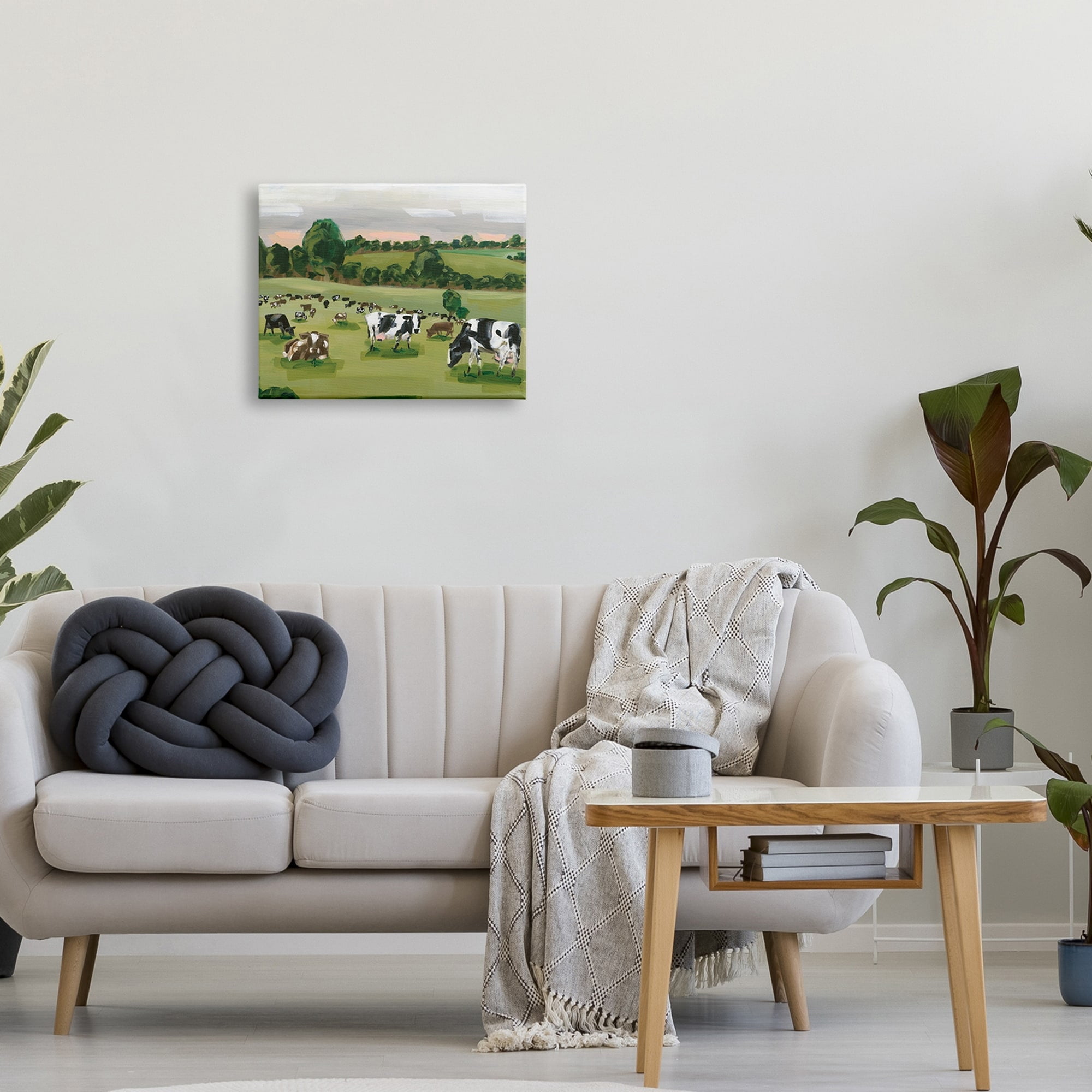 Stupell Industries Cow Grasslands Cattle Countryside Sunset Plains,40 x 30, Design by Hollihocks Art