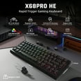thumbnail image 2 of ATTACK SHARK X68HE PRO Rapid Trigger Wireless Gaming Keyboard and X11 Mouse, 8K Polling Rate,Hall Effect Magnetic Switch Keyboard, Tri-mode Mouse with Magnetic Charging Dock, 22000 DPI for PC Mac, 2 of 12
