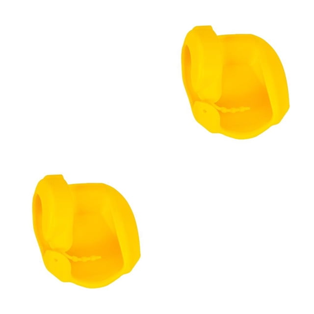 Greeniant Cubierta de la rueda de la caña de pescar Estuches protectores Parte protectora Resistente al desgaste Estuche de carrete de silicona Amarillo Lado izquierdo 2piezas