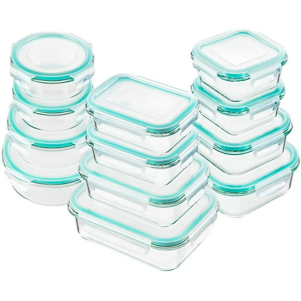 Bayco Glass Food Storage Containers with Lids, [24 Piece] Glass Meal