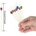 thumbnail image 2 of 400 Piezas Selecciones de Cóctel de Calavera Palitos de Fruta Palillos de Dientes Sándwich Aperitivo Brochetas de Bambú para Decoraciones de Fiesta de Cumpleaños de Boda (Color del Arco Iris). Afortunado Sencillez, 2 of 5