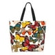 thumbnail image 1 of Balery Retro Floral Butterfly Bolsa Tote Estilo Estético con Cremalleras, Bolsa de Hombro, Bolsa de Compras Grande y Plegable, 1 of 8