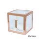 thumbnail image 1 of Caja transparente de oro rosa de 30x30cm para bebé, caja de A-Z con letras, nombre de niña, decoraciones para fiesta de primer cumpleaños, boda, novia, Baby Shower, 1 of 4
