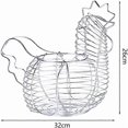 thumbnail image 2 of Metal Wire Egg Baskets for Eggs, Chicken Shaped Egg Holder, Rustic Round Baskets Gathering Egg with, 2 of 5