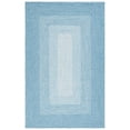 thumbnail image 2 of Safavieh Braided 3' X 5' Hand Woven Rug in Aqua / Ivory, 2 of 13