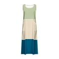 thumbnail image 5 of Vestido de Verano para las Mujeres sin Mangas Lino-Look Impreso Maxi, Suelto Fluido Y Vestido Sexy de Moda para las Mujeres, 5 of 5