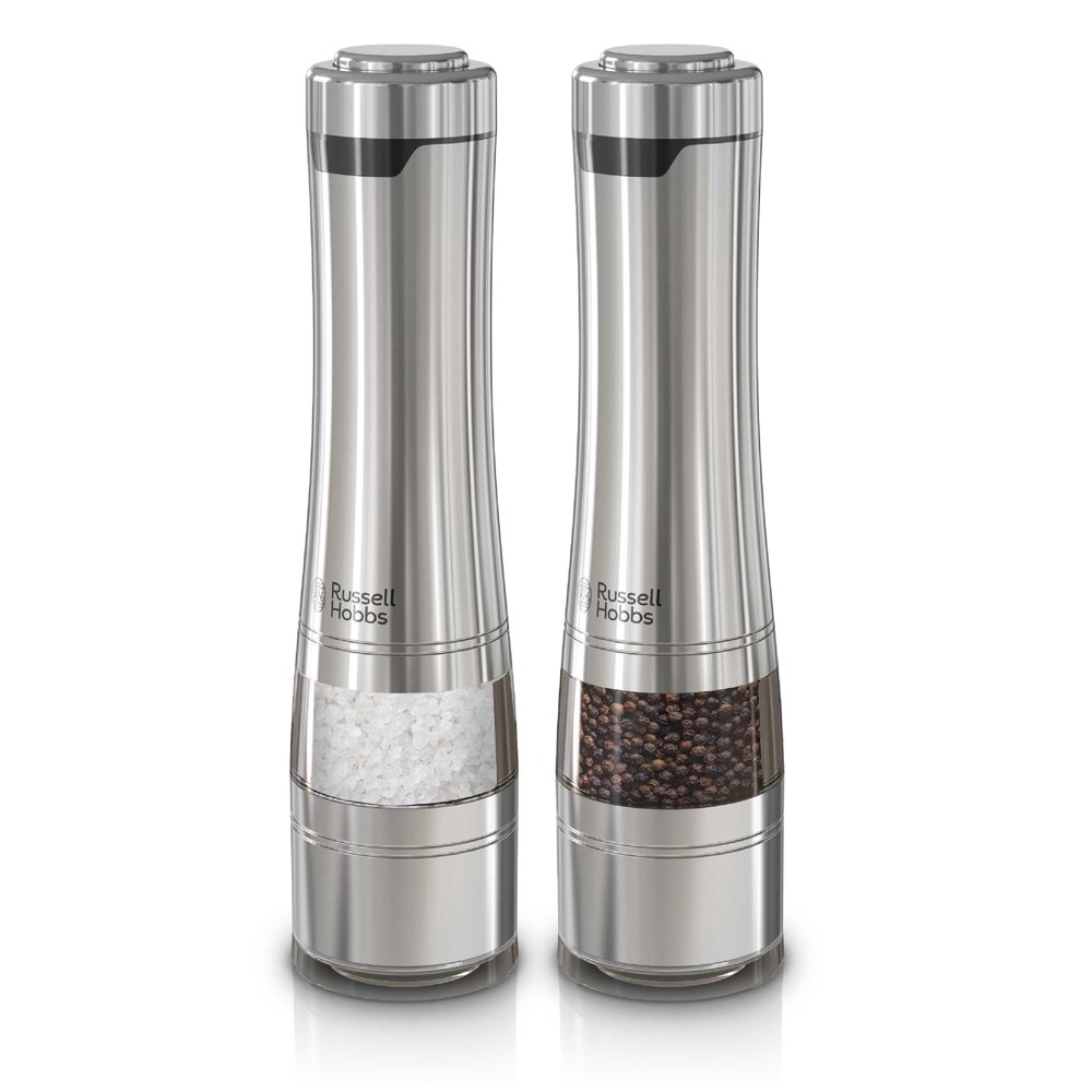 Russell Hobbs Electric Salt & Pepper Mills, Stainless, RHPK4100