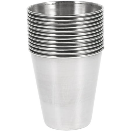 

NUOLUX 12pcs Stainless Steel Shot Cups Portable Drinking Tumbler Spirits Cup Wine Cups Sauce Holder (70ml)