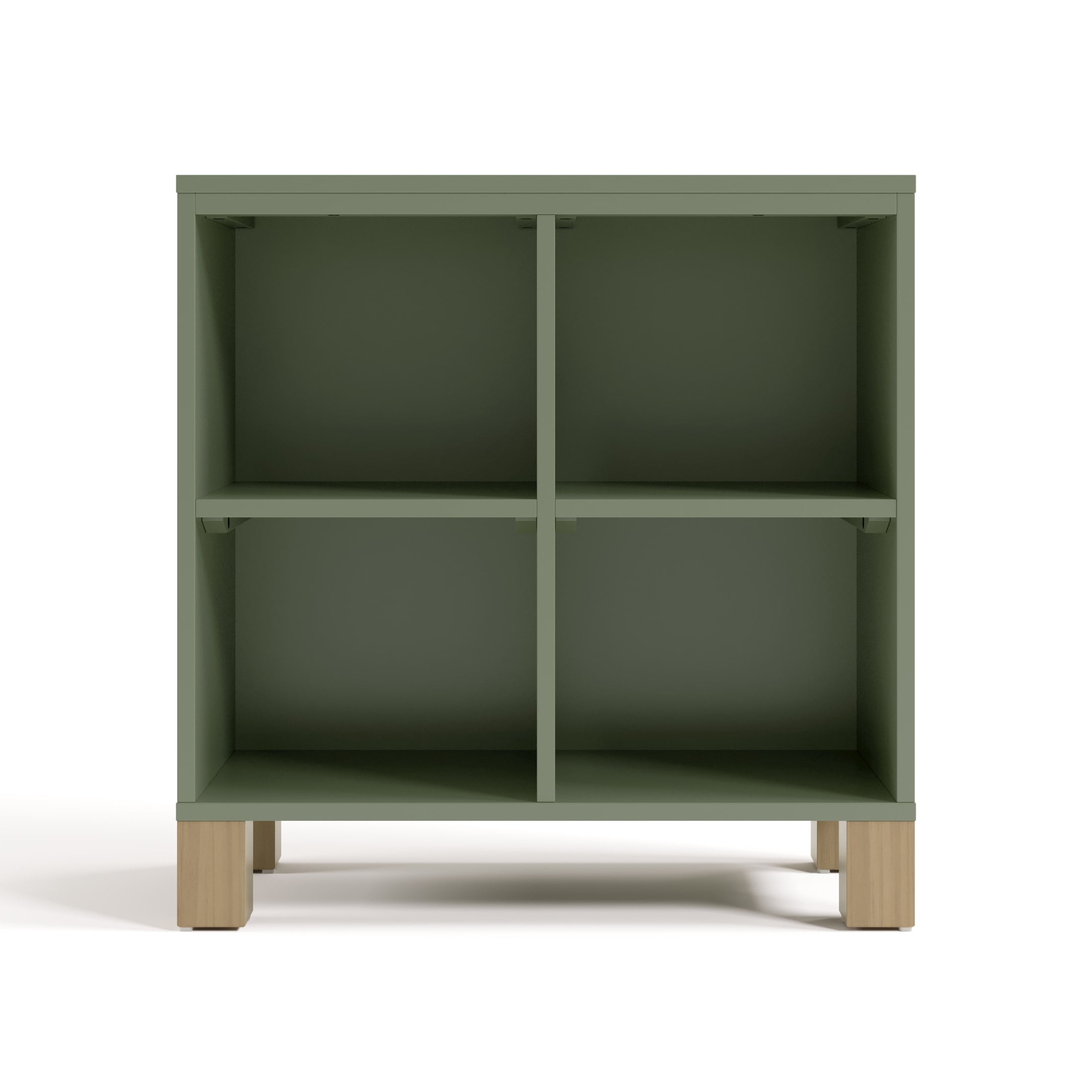 Storkcraft California Cube Organizer Bookcase, Olive and Driftwood