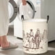 thumbnail image 5 of Fotbe Cowboys Riding Horses Cesto de Ropa con Asas, Cesto Impermeable de Gran Capacidad, Bolsa de Lavado para Dormitorio, Cesto de Ropa con Ruedas y Asas-Medium, 5 of 6