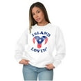 thumbnail image 5 of Island Lovin Puerto Rican Pride PR Women Crewneck Sweatshirt Brisco Brands M, 5 of 5