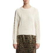 Scoop Cropped Cable Knit Sweater Women's