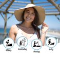 thumbnail image 6 of CHENjy Ladies Sun Hat with Wide Brim, Purple Roll Up Summer Visor Hat Women for Beach and Travel, UPF Packable Foldable Ponytail Sun Hat, 6 of 7