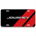 thumbnail image 2 of Dodge Journey Carbon Fiber Look Red Stripe Graphic Aluminum License Plate, 2 of 5