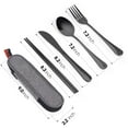 thumbnail image 2 of Reusable Travel Utensils Set with Case, Premium Stainless Steel Flatware, Portable Silverware for Lunch, Camping, Picnic, Travel Fork and Spoon Set, To Go Utensils, Dishwasher Safe, 2 of 6