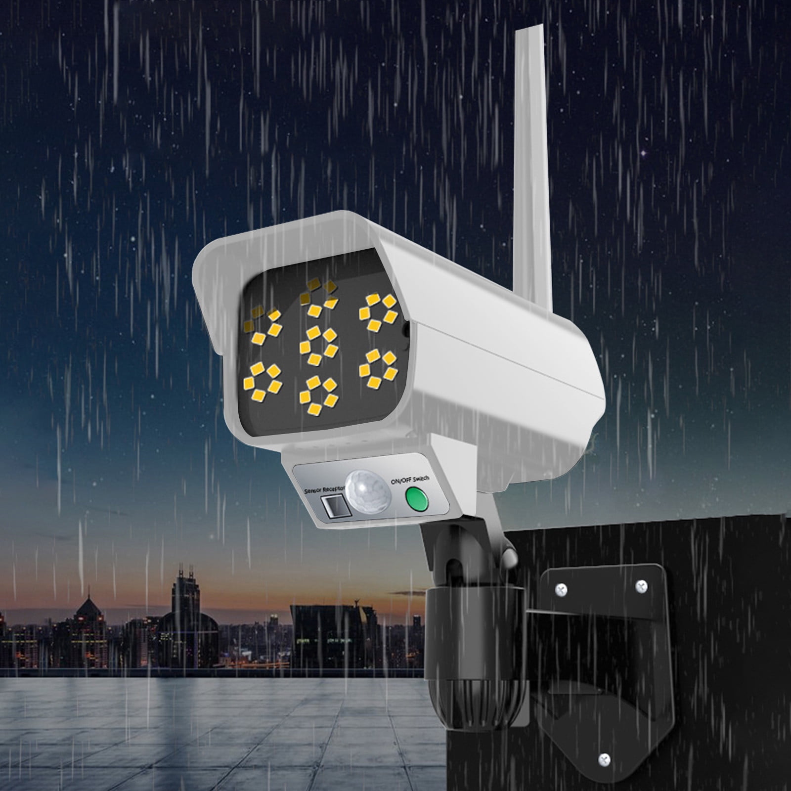 RnemiTe-amo Solar Powered Human Sensor Security Fake Dummy Camera With Flashing Led Outdoor Use For Garden & Business