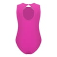 thumbnail image 3 of iixpin Girls One Piece Gymnastics Leotards Sparkle Ballet Outfit Tumbling Sleeveless Dance Unitard 6-16 Years Hot Pink 10, 3 of 6