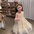 thumbnail image 4 of URMAGIC Toddler Baby Girl Sequins Dress Sleeveless Mesh Tulle Dress Summer Layered Princess Cake Dress 1-6 Years, 4 of 9