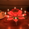 thumbnail image 4 of Un toque decorativo sorprendente para fiestas de cumpleaños y regalos Vela con forma de flor y base triangular, 4 of 7
