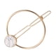 thumbnail image 5 of Pinza para el pelo minimalista hueca, horquilla turquesa, accesorios para el cabello Aro Blanco, 5 of 6