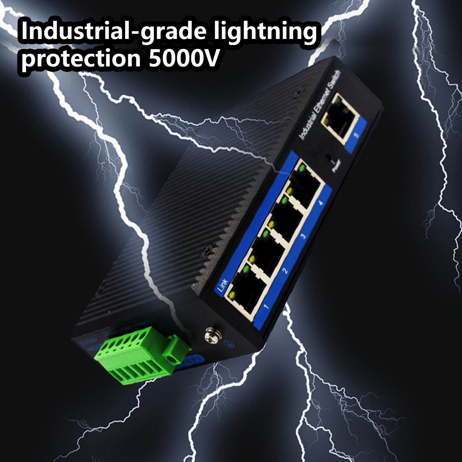 Durability 5 Port Gigabit Ethernet Switcher With Anti Interferences Design And Quiet Operating For Home Offices
