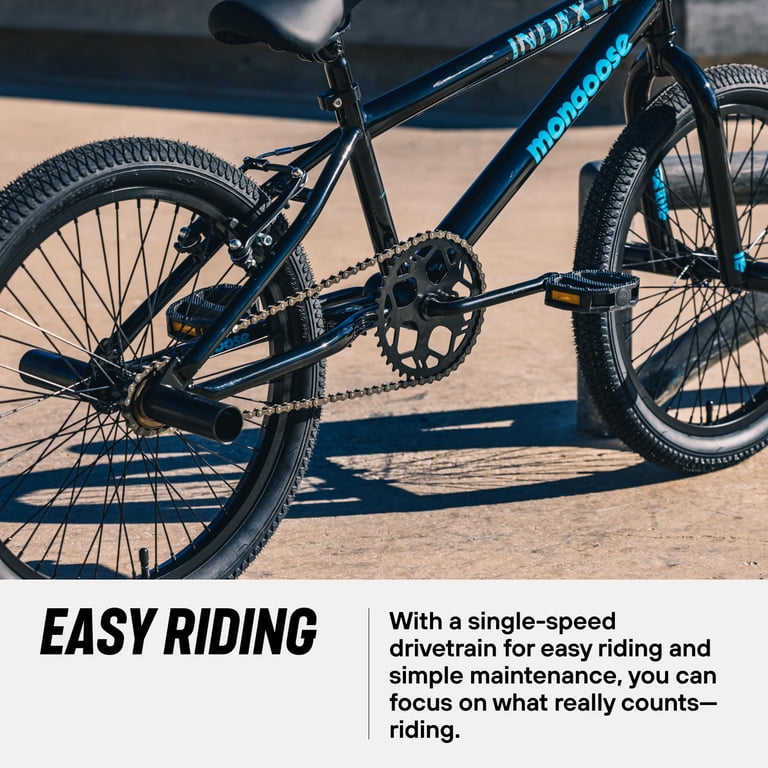 Mongoose Index 1.0 BMX Freestyle Bike, 20-Inch Wheels, Single