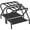 Black, variant on Luggage Racks, Set of 2, Suitcase Stand with Fabric Storage Shelf, for Guest Room, Bedroom, Hotel, Foldable Steel Frame, Holds up to 110 lb, 27.2 x 15 x 20.5 Inches, Black