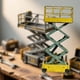 thumbnail image 5 of Plataforma elevadora de trabajo a escala 1/64, modelo realista, herramienta de mantenimiento para taller. amarillo viejo, 5 of 9