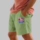 thumbnail image 2 of Pantalones Cortos para Hombre Cintura Elástica con Bolsillos Color Sólido Casual Cordón Suelto Pantalones Cortos de Ejercicio, 2 of 4